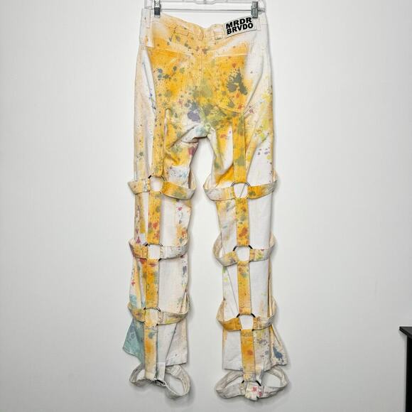 Who Decides War by Ev Bravado Multi Dyed Bondage Jeans Size 30 - Picture 8 of 14